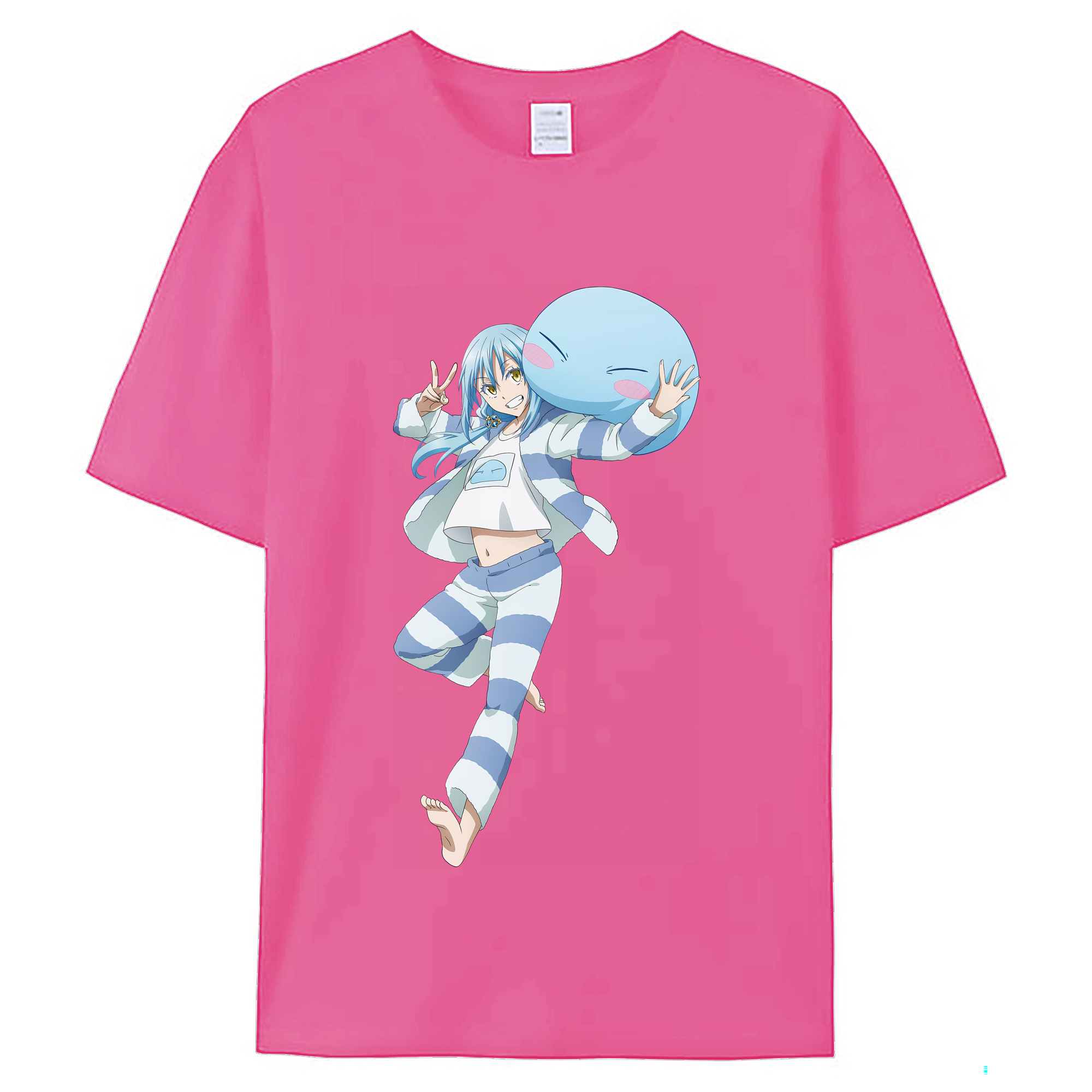 （画像用） 転スラ Regarding Reincarnated to Slime レディースカジュアルプリントTシャツ（綿100％）